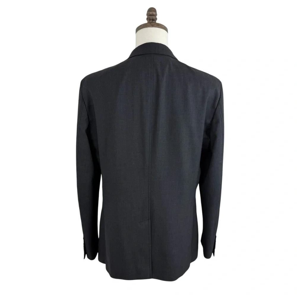 John Varvatos Luxe Single-Breasted Blazer Jacket Grey Sz 40